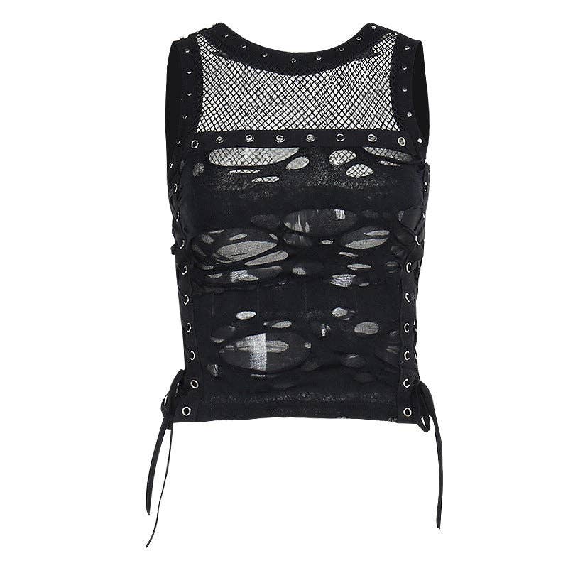 Ripped Black Tank Top