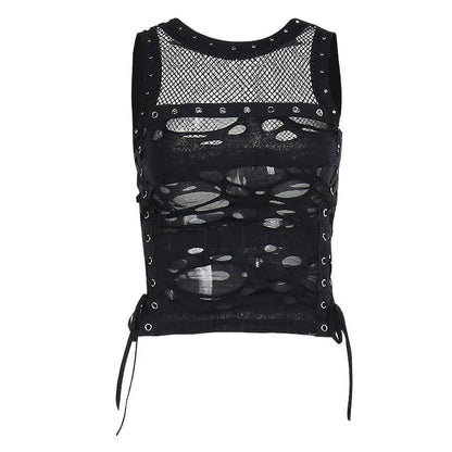 Ripped Black Tank Top