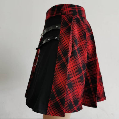 Plaid Pleated Skirt