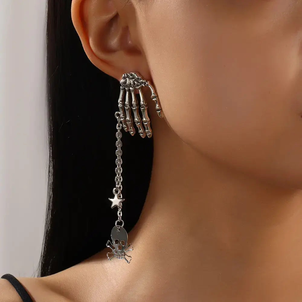 Skull Tassel Earrings
