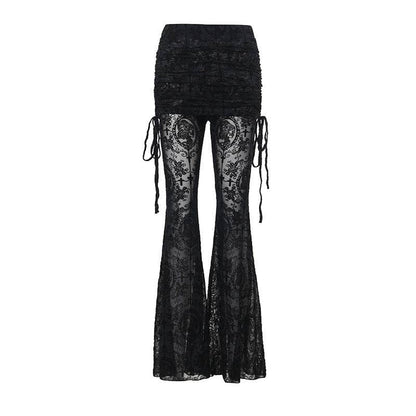 Cross Flocking Slim Pants