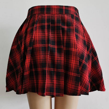 Plaid Pleated Skirt